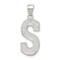 Sterling Silver Initial Letter S Charm Pendant Jewelry 25mm x 9mm